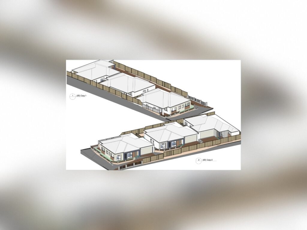 Modern Triplex Residential Development – Three Proposed Unit.